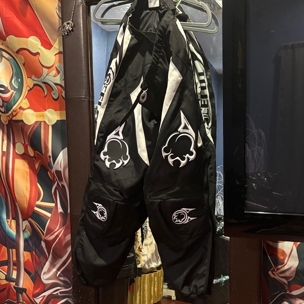 Black Graphic Men's dirt bike with padding pants 38